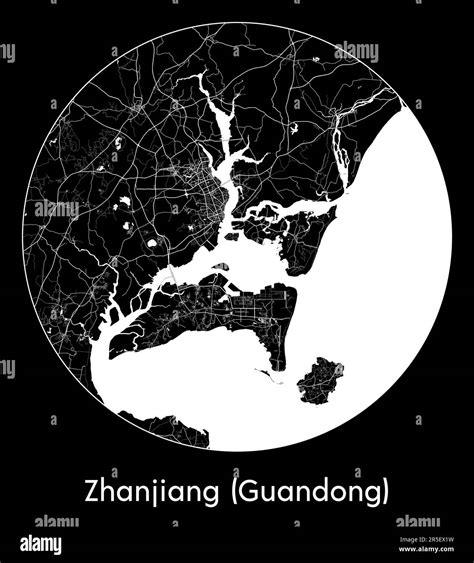 City Map Zhanjiang (Guandong) China Asia vector illustration Stock Vector Image & Art - Alamy