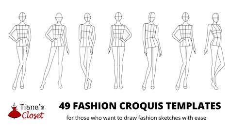 Female fashion croquis templates – Tiana's Closet