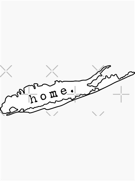 "Long Island Outline Home" Sticker for Sale by amcdesigns | Redbubble