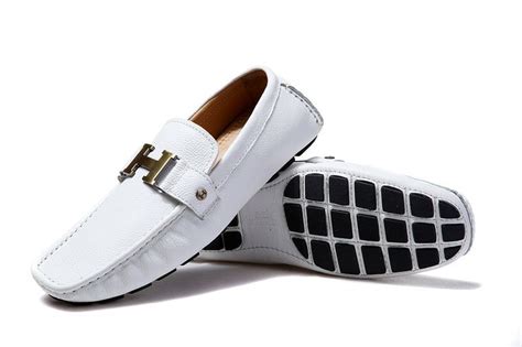 WHITE HERMES LOAFERS | Loafers men, Loafers, Mens leather loafers