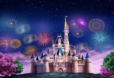 Fantasy Castle Fireworks Photography Backdrop S-2720 – Dbackdrop