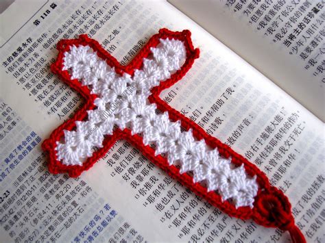Free+Easy+Crochet+Bookmark+Patterns | Crochet Cross Bookmark Pattern Marque-pages Au Crochet ...