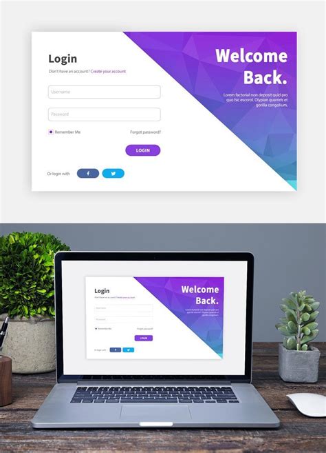 2017 Login Screen Design Template (PSD) - Design3edge | Login design ...