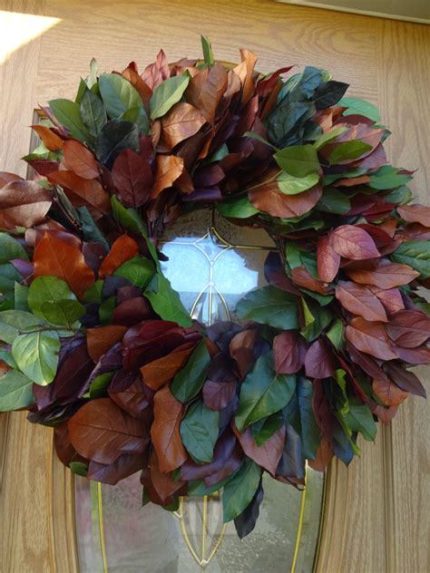 Preserved Lemon Leaf Wreath Fall Wreath Front Door Wreath