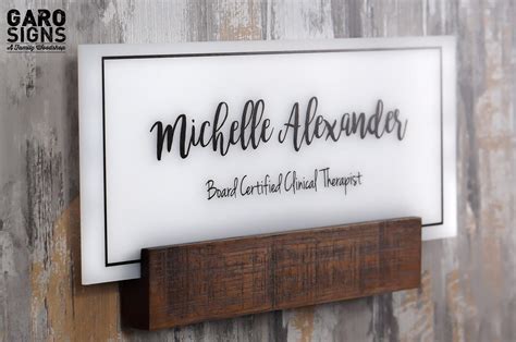 Personalized Wall Door Name plate with Business Logo / Office Signs 5 x ...