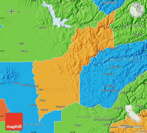 Political Map of Yuba County