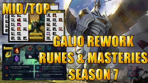 New Galio rework Runes and Masteries 7.6 Season 7 League of legends - YouTube