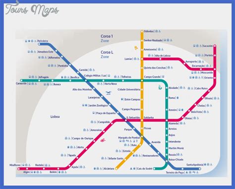 Lisbon Metro Map - ToursMaps.com