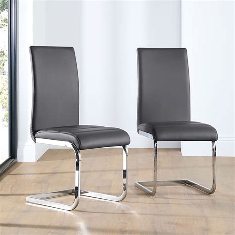 Gray Leather Dining Chairs - Odditieszone