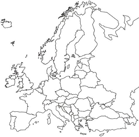 Outline Map of Europe - Worldatlas.com