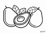 Avocado Coloring Pages Printable For Free Download sketch template