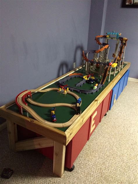 Tough model train building products find more info | Train table, Train table storage, Kids play ...