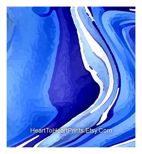 Royal Blue Abstract Painting Downloadable Art Set of 2 Prints | Etsy