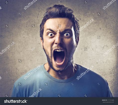 Portrait Young Man Screaming Stock Photo 111131420 | Shutterstock