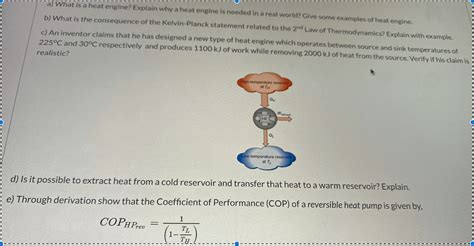 Solved - - - ---- - a What is a heat engine? Explain why a | Chegg.com