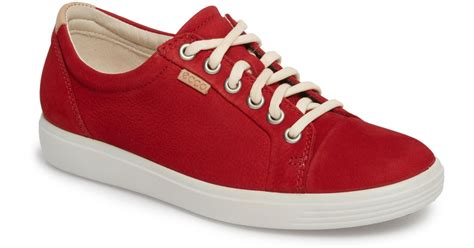 Ecco Leather Soft 7 Sneaker Fashion in Red - Save 73% - Lyst