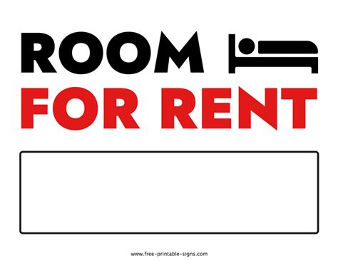 Printable Room For Rent Sign – Free Printable Signs