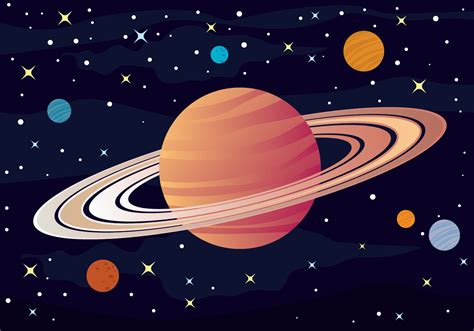 Rings of Saturn Illustration 187336 Vector Art at Vecteezy