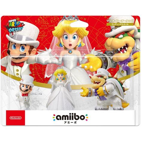 amiibo Triple Set Mario Peach Bowser Wedding Dress Ver. Super Mario ...