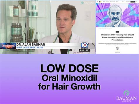 Low Dose Oral Minoxidil For Hair Regrowth · Bauman Medical