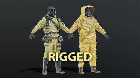 HAZMAT NBC Suit Rigged 3D model rigged | CGTrader