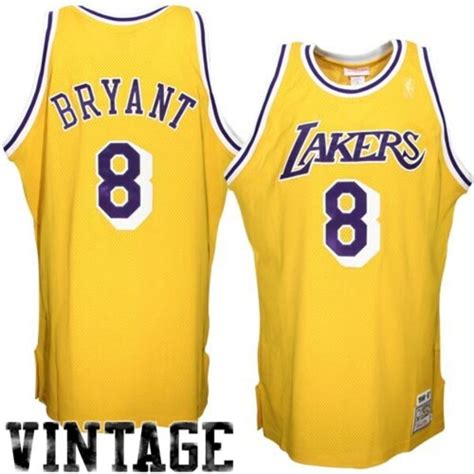 Mitchell & Ness Los Angeles Lakers #8 Kobe Bryant Gold Authentic ...