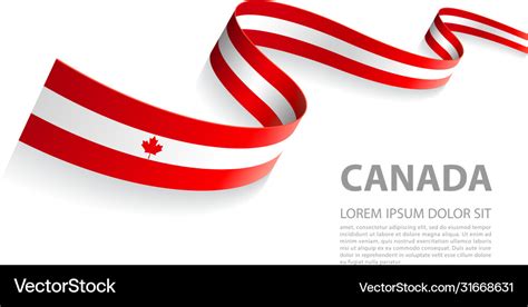 Banner with canada flag colors Royalty Free Vector Image