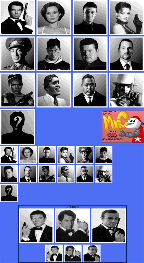 Nintendo 64 - GoldenEye 007 - Character Icons - The Spriters Resource