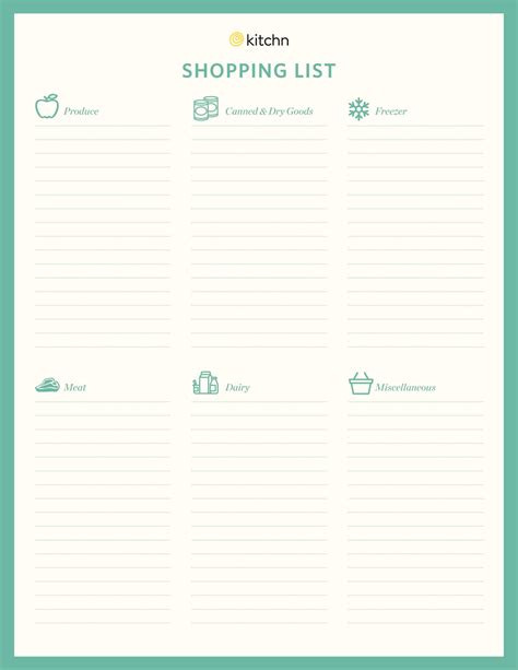 40+ Printable Grocery List Templates (Shopping List) ᐅ TemplateLab