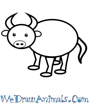 How to Draw a Simple Buffalo for Kids