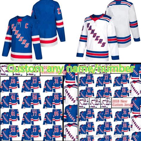 2019 New York Rangers Custom Jersey 22 Kevin Shattenkirk 41 Alexei ...