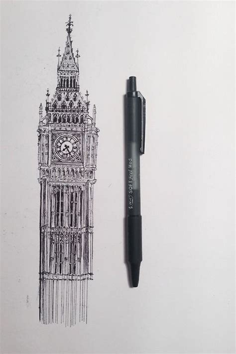 big ben drawing | Big ben drawing, Architecture sketch, Art inspiration