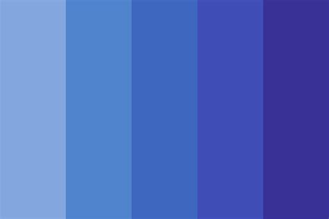 Blue Shades Color Palette 6D7