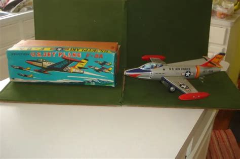 EARLY 1960'S TIN FIGHTER JET TOY PLANE-F-8A FRICTION PLANE, Japan, W/ BOX-USAF £388.61 - PicClick UK