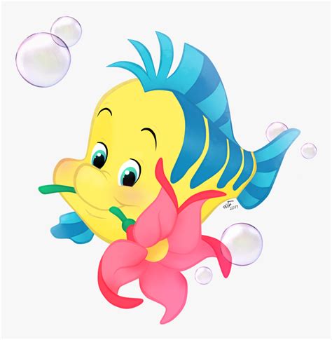 Flounder Little Mermaid Png - Flounder Ariel Png, Transparent Png - kindpng