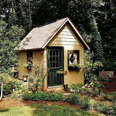 she shed | Cottage garden sheds, English cottage garden, Backyard sheds