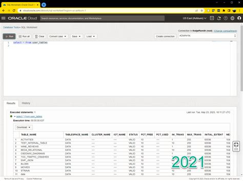 SQL Worksheet for ANY database in the Oracle Cloud