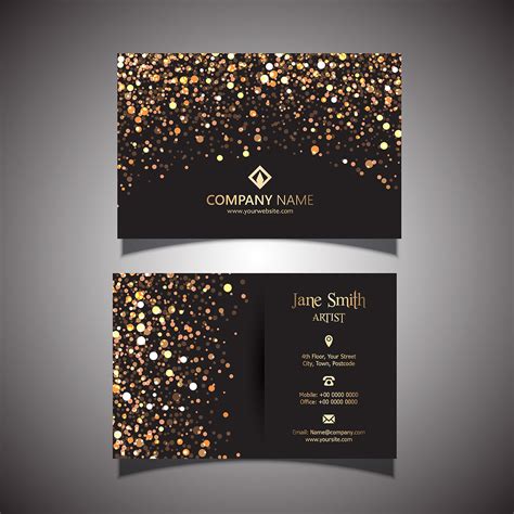 Gold glitter business card 209808 Vector Art at Vecteezy