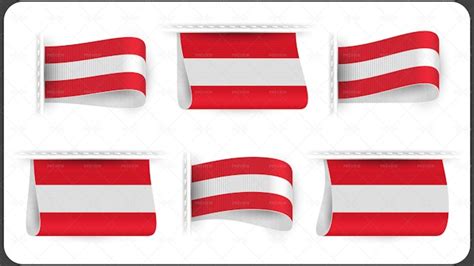 6 Austria Flag Clothing Tag Stickers - Graphics | Motion Array