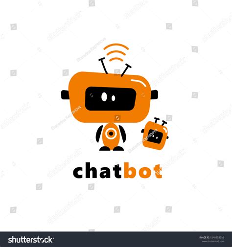 Vector Illustration Funny Robots Chatbot Concept Stock Vector (Royalty ...