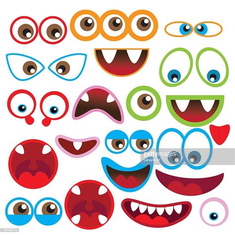 Monster eye and mouth vector illustration | Activités halloween, Rouleau de papier toilette ...