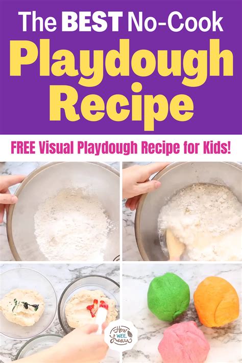 No Cook Playdough Recipe Printable | Besto Blog