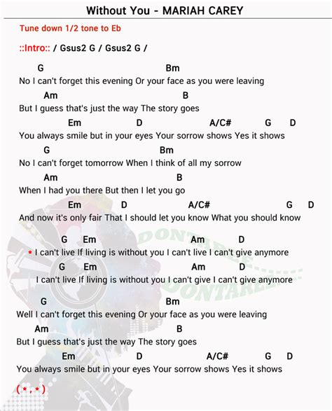 Without You - Mariah Carey (Chords) | Without You Chord Guitar