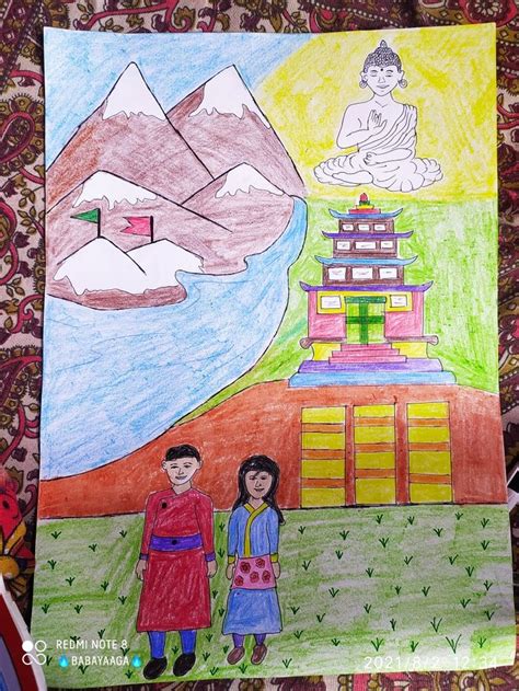 Sikkim culture drawing | Art drawings for kids, Poster drawing, Easy ...