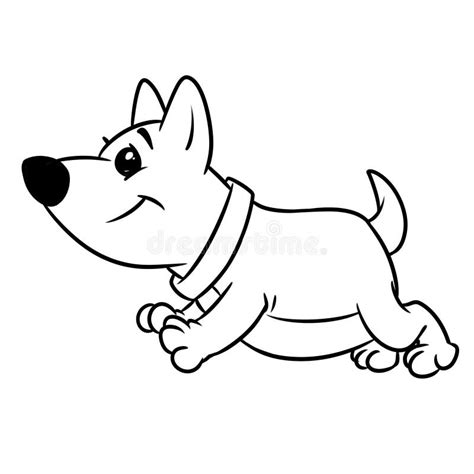 Dog Clip Art Black And White Running