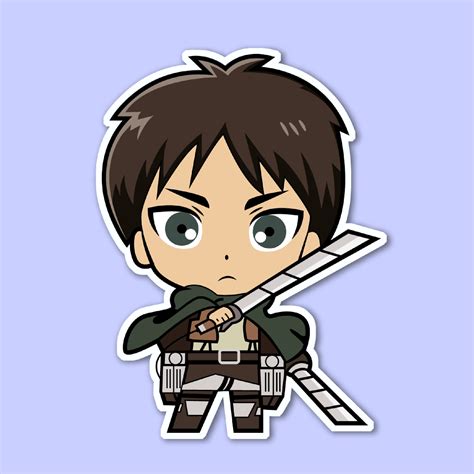 EREN YEAGER STICKER Attack on Titan Anime Stickers Laptop | Etsy