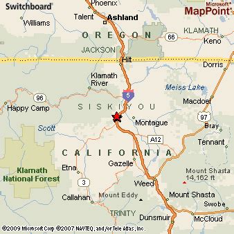 Yreka, California Area Map & More