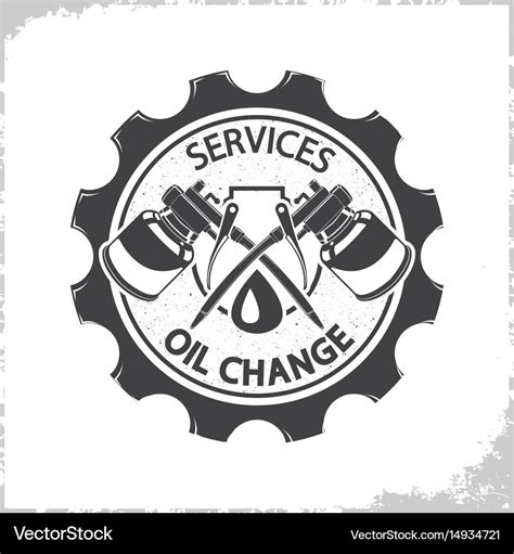 Oil change services logo Royalty Free Vector Image