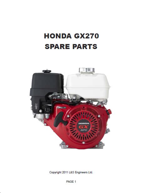 Honda gx240 gx270 gx340 gx390 engine 3 manual set service repair workshop manual download - PDF ...