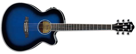 Ibanez AEG10II Grand Auditorium Acoustic, Trans Blue Sunburst